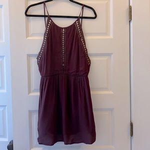 Plum crocheted dress